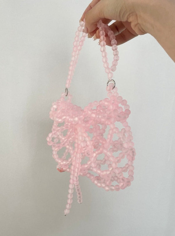 frilled mini pink bag