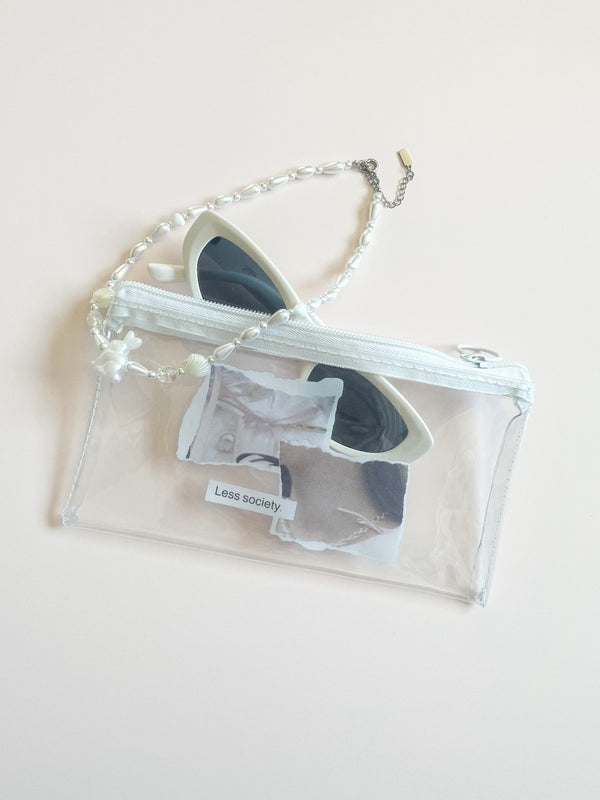 peachy collage clear pouch