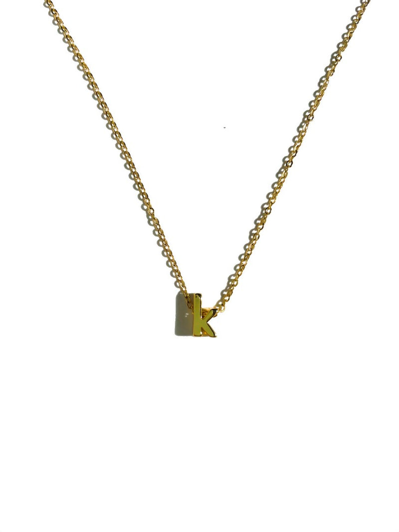 small letter necklace-k