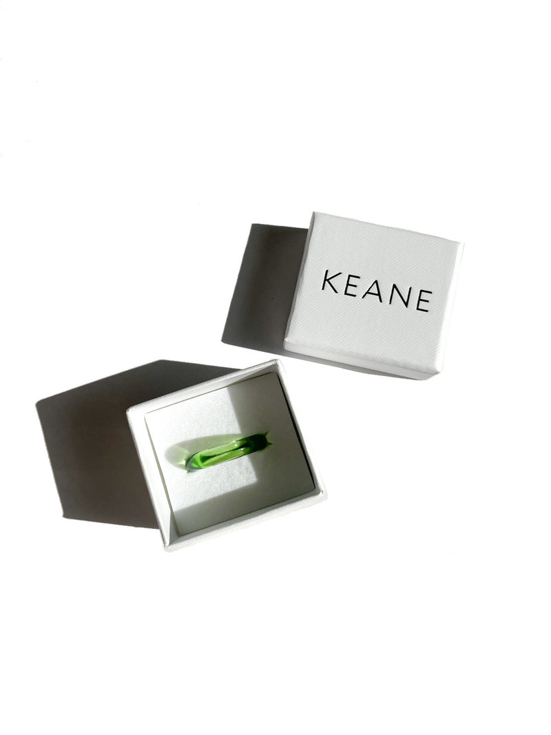 KEANE Thin Glass Ring-lavender